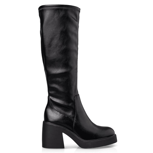 Envie Shoes Γυναικείες Μπότες Με Μεσαίο Block Τακούνι E10-22229 Μαύρο