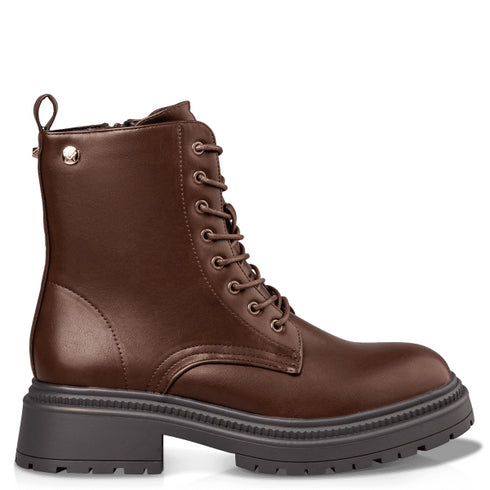 Envie Shoes Γυναικεία Combat Αρβυλάκια E23-22015 Καφέ