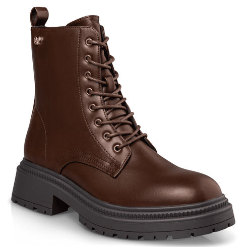 Envie Shoes Γυναικεία Combat Αρβυλάκια E23-22015 Καφέ