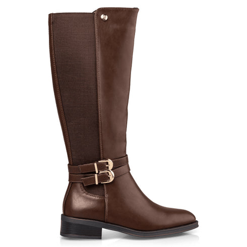 Envie Shoes Γυναικείες Μπότες Ιππασίας Πάνω Από Το Γόνατο E23-22037 Καφέ