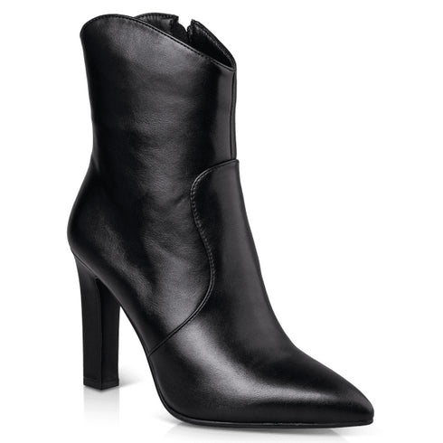 Envie Shoes Γυναικεία Μυτερά Μποτάκια E45-22435 Μαύρο