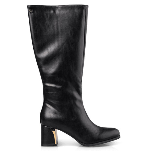 Envie Shoes Γυναικείες Μπότες Με Μεσαίο Τακούνι E58-22285 Μαύρο