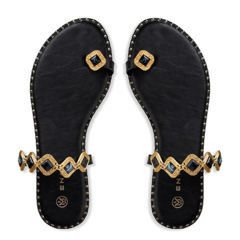 Envie Shoes FLAT SANDALS ΜΑΥΡΟ