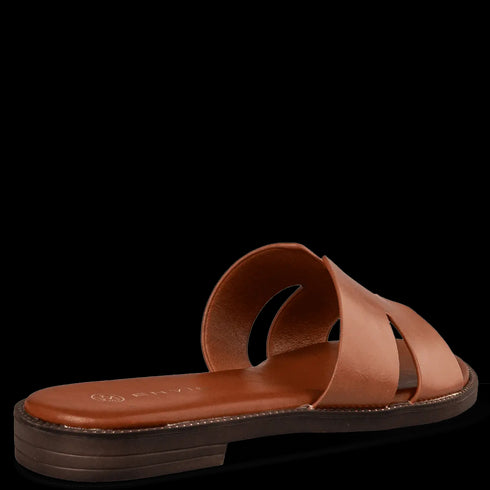 Envie Shoes Flat Σανδάλια Κάμελ