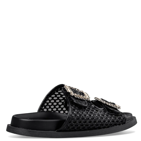 Envie Shoes Γυναικεία Flatform Σανδάλια με Διακοσμητικές αγκράφες Μαύρο