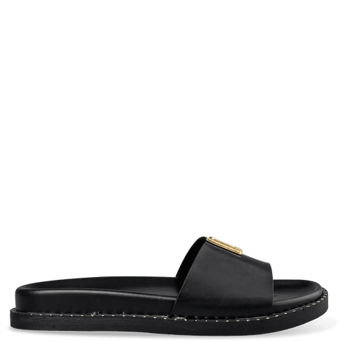 Envie Shoes Flatform Σανδάλια με Διακοσμητικό Άνοιγμα στο Πάνω Μέρος Μαύρο