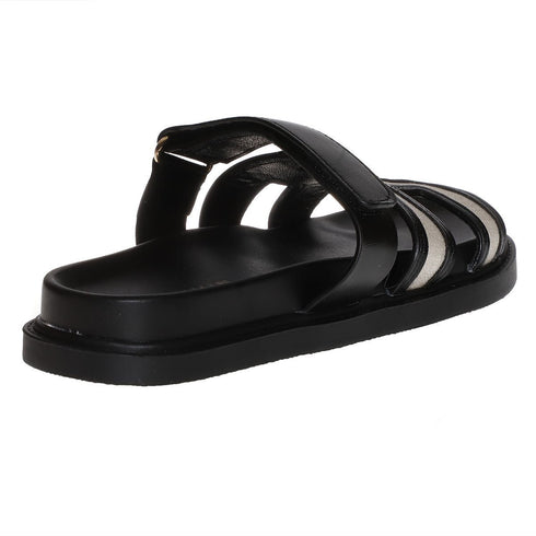 Envie Shoes Flatform Σανδάλια με Ρυθμιζόμενο Λουράκι Μαύρο