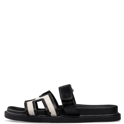 Envie Shoes Flatform Σανδάλια με Ρυθμιζόμενο Λουράκι Μαύρο