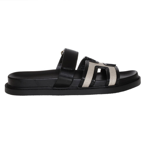 Envie Shoes Flatform Σανδάλια με Ρυθμιζόμενο Λουράκι Μαύρο