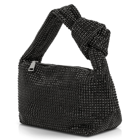Envie Shoes Γυναικεία Αμπιγιέ Τσάντα Χειρός Με Στρας N42-22561 Μαύρο
