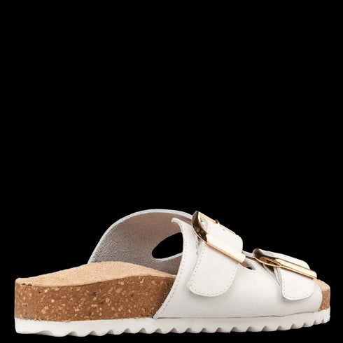 Envie Shoes Γυναικεία Δερμάτινα Flatform Σανδάλια με Ρυθμιζόμενα Λουράκια Λευκό