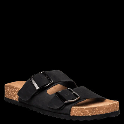 Envie Shoes Γυναικεία Δερμάτινα Flatform Σανδάλια με Ρυθμιζόμενα Λουράκια Μαύρο