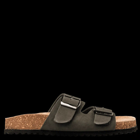 Envie Shoes Γυναικεία Δερμάτινα Flatform Σανδάλια με Ρυθμιζόμενα Λουράκια Χακί