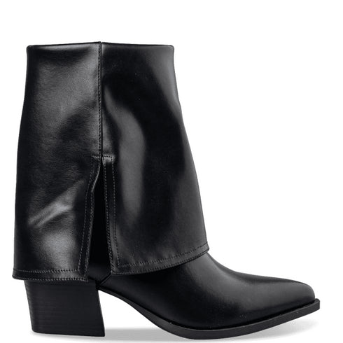 Envie Shoes Γυναικεία Fold-Over Μποτάκια E58-22286 Μαύρο