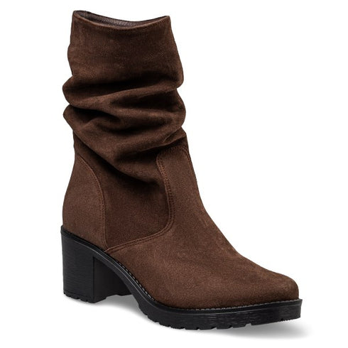 Envie Shoes Γυναικεία Δερμάτινα Μποτάκια E02-22315 Καφέ