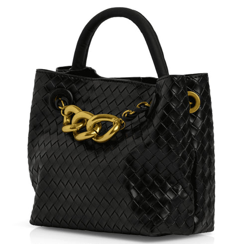 Envie Shoes Γυναικεία Τσάντα Χειρός Με Αλυσίδα N42-22565 Μαύρο