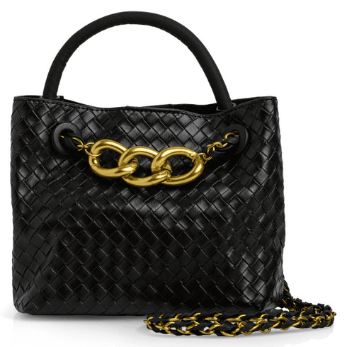 Envie Shoes Γυναικεία Τσάντα Χειρός Με Αλυσίδα N42-22565 Μαύρο