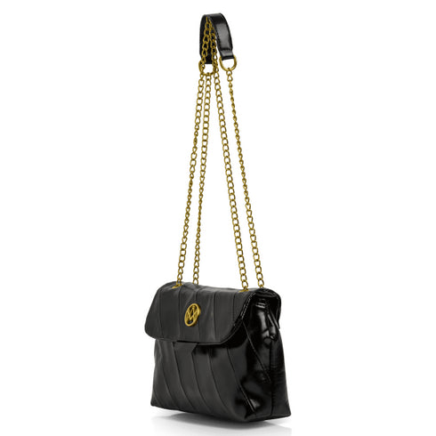 Envie Shoes Γυναικεία Τσάντα Ώμου Με Αλυσίδα N42-22563 Μαύρο