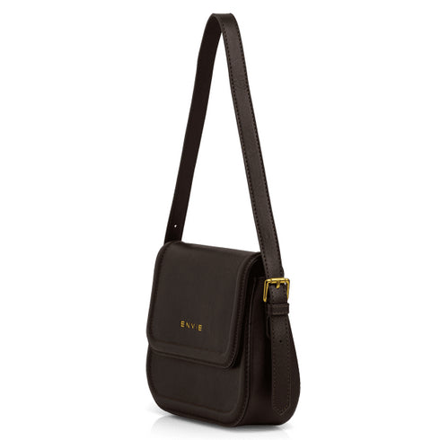 Envie Shoes Γυναικεία Τσάντα Ώμου Με Αποσπώμενο Λουράκι N42-22569 Καφέ