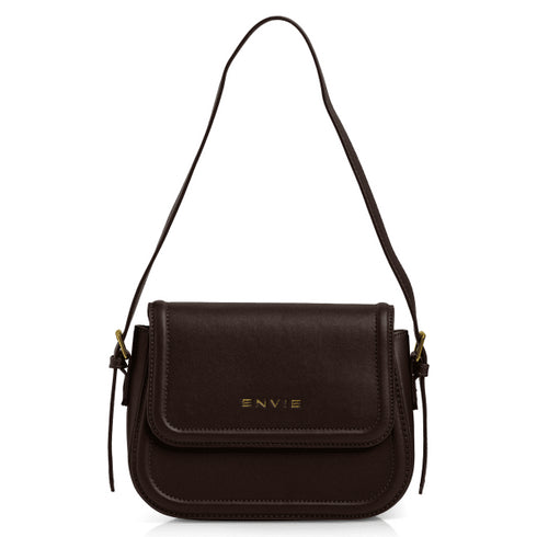 Envie Shoes Γυναικεία Τσάντα Ώμου Με Αποσπώμενο Λουράκι N42-22569 Καφέ