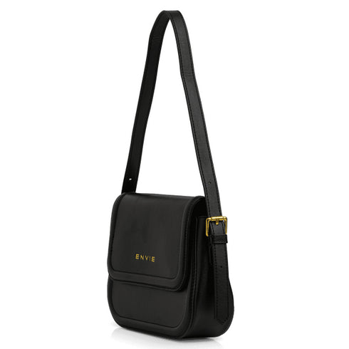 Envie Shoes Γυναικεία Τσάντα Ώμου Με Αποσπώμενο Λουράκι N42-22569 Μαύρο