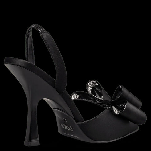 Envie Shoes Γυναικείες Bow-Slingback Γόβες E02-22085 Μαύρο