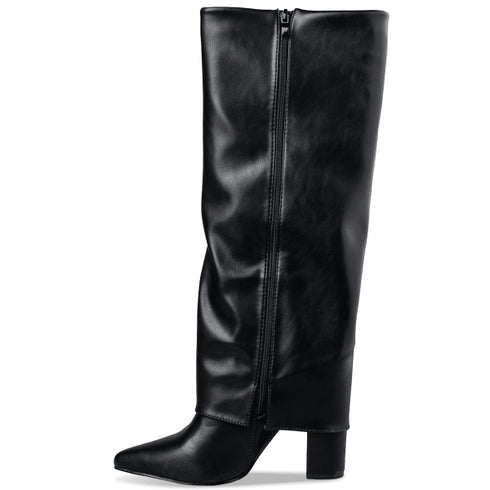 Envie Shoes Γυναικείες Fold-Over Boots E58-22279 Μαύρο