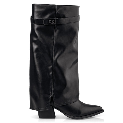 Envie Shoes Γυναικείες Fold-Over Boots E58-22483 Μαύρο