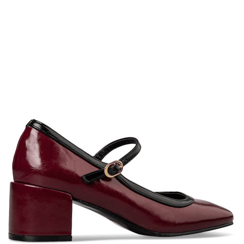 Envie Shoes Γυναικείες Mary Jane Γόβες E84-22342 Μπορντό
