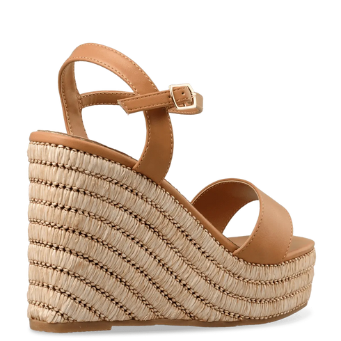 Envie Shoes Γυναικείες Πλατφόρμες με Ψάθινη Σόλα Κάμελ