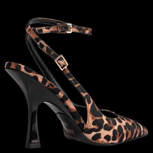 Envie Shoes Γυναικείες Μυτερές Στλιλέτο Γόβες Με Λουράκι E02-22081 Animal Print