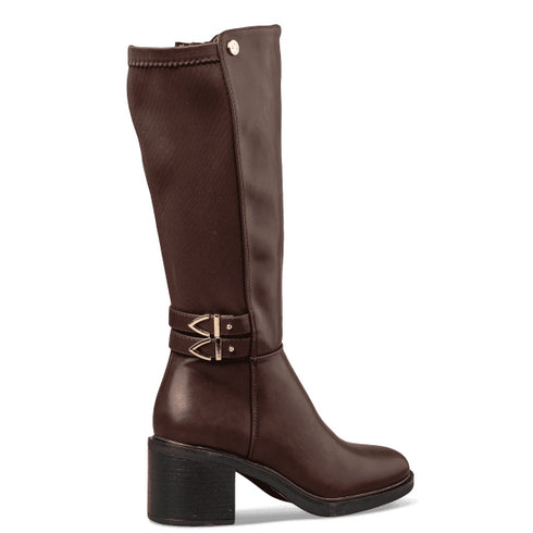 Envie Shoes Γυναικείες Riding Knee-High Boots E58-22296 Καφέ