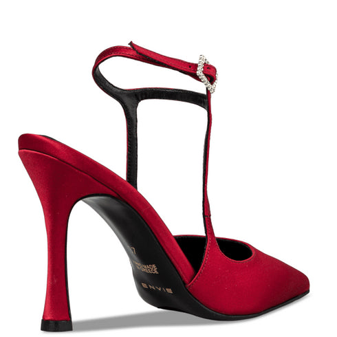 Envie Shoes Γυναικείες Slingback Γόβες E02-22101 Κόκκινο