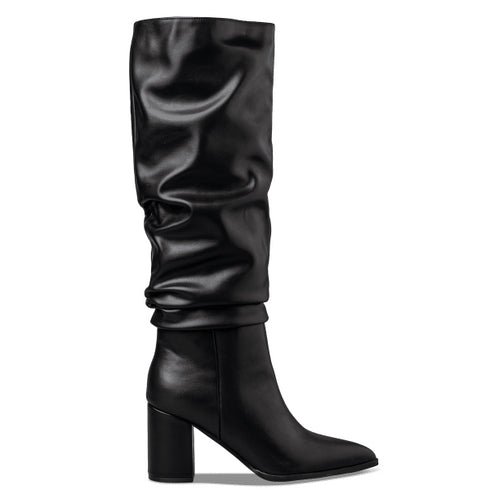 Envie Shoes Γυναικείες Slouchy Μπότες Με Μεσαίο Τακούνι E45-22424 Μαύρο