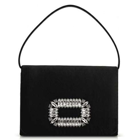 Envie Shoes Γυναικείο Βραδινό Αμπιγιέ Clutch Με Αγκράφα N42-22572 Μαύρο