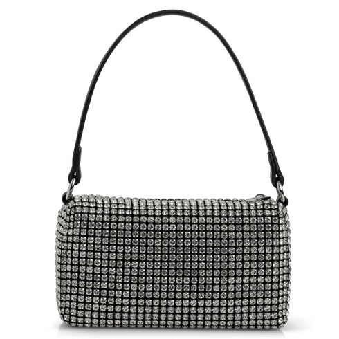 Envie Shoes Γυναικείο Βραδινό Αμπιγιέ Clutch Με Στρας N42-22562 Ασημί