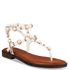 Envie Shoes Σανδάλια με Διακοσμητικές Χάντρες και Τρούκς Λευκό