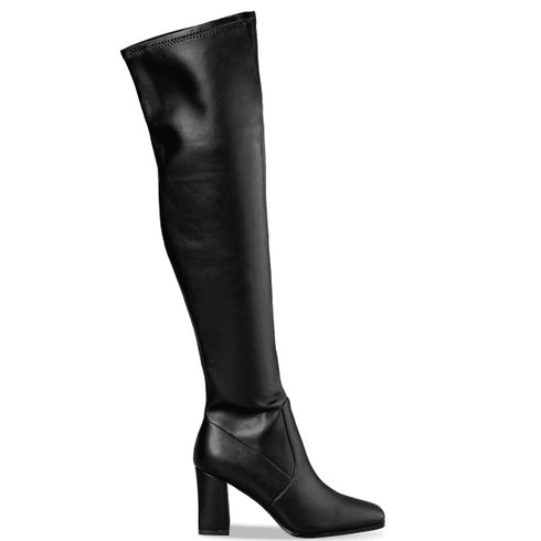 Mairiboo For Envie Γυναικείες Run The Show Μπότες Πάνω Από Το Γόνατο M45-22663 Μαύρο