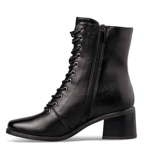 Miss NV Γυναικεία Δετά Μποτάκια V63-22198 Μαύρο