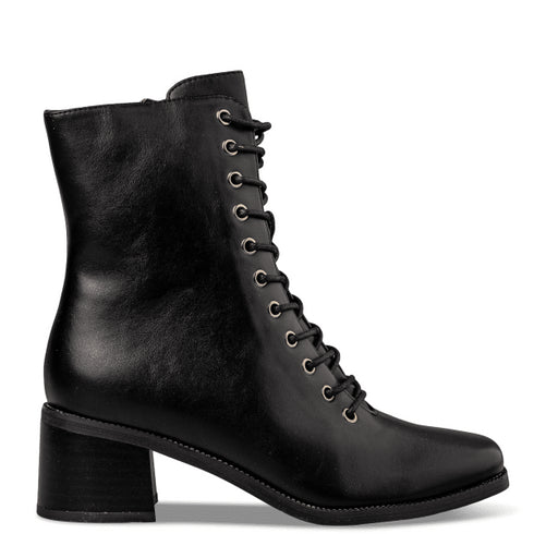 Miss NV Γυναικεία Δετά Μποτάκια V63-22198 Μαύρο