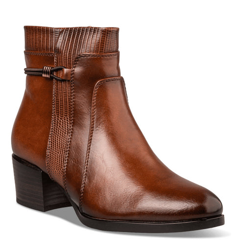 Miss NV Γυναικεία Μποτάκια Με Χαμηλό Τακούνι V63-22208 Καφέ