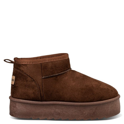 Miss NV Γυναικεία Μποτάκια με Γούνα V41-22077 Καφέ