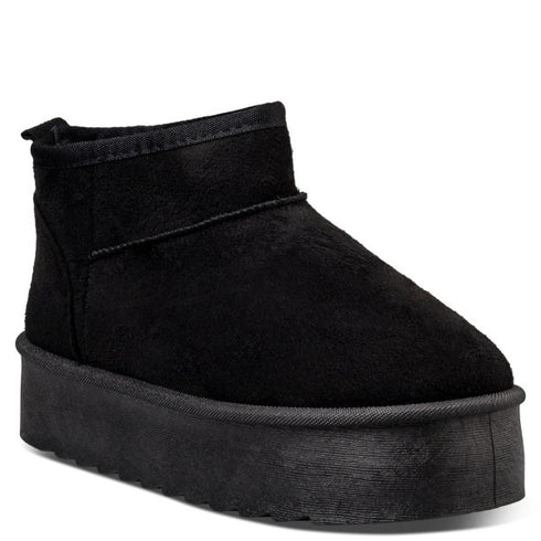 Miss NV Γυναικεία Μποτάκια με Γούνα V41-22077 Μαύρο