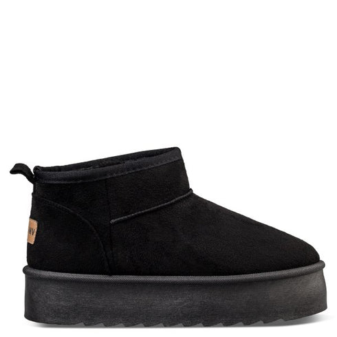 Miss NV Γυναικεία Μποτάκια με Γούνα V41-22077 Μαύρο