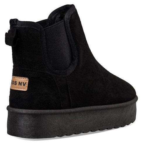 Miss NV Γυναικεία Μποτάκια με Γούνα V41-22081 Μαύρο