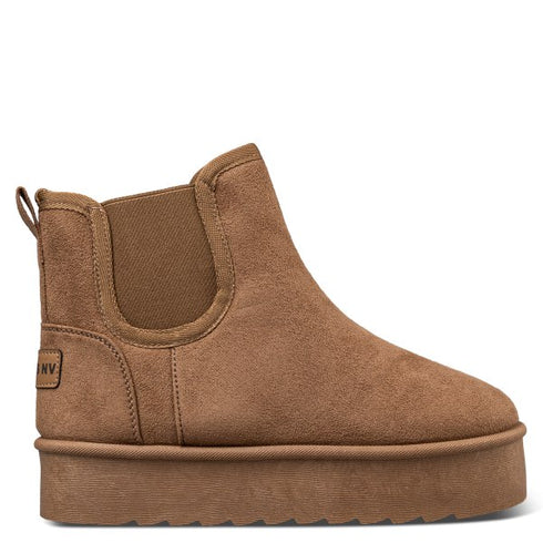 Miss NV Γυναικεία Μποτάκια Με Γούνα V41-22081 Κάμελ