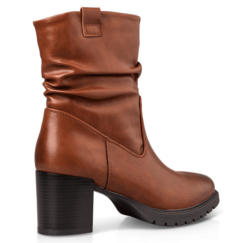 Miss NV Γυναικεία Slouchy Μποτάκια V57-22128 Καφέ