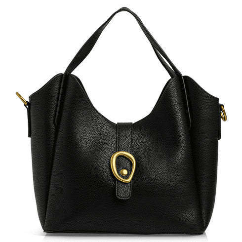 Envie Shoes Γυναικεία Τσάντα Ώμου Με Αποσπώμενο Λουράκι N42-22560 Μαύρο