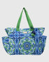 Verde Γυναικεία Τσάντα θαλάσσης Βαμβακερή 14-0328 Μπλε