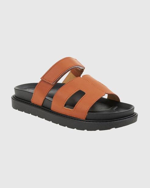 Verde Γυναικεία Flat Σανδάλια 28-4093 Κάμελ